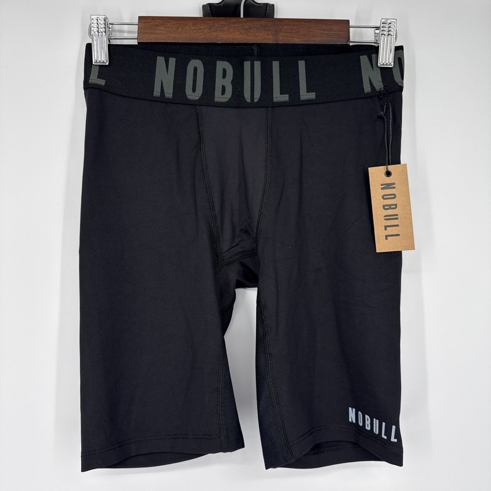 NWT NOBULL CrossFit Compression Shorts Large Black Training Athletic Gym Sports